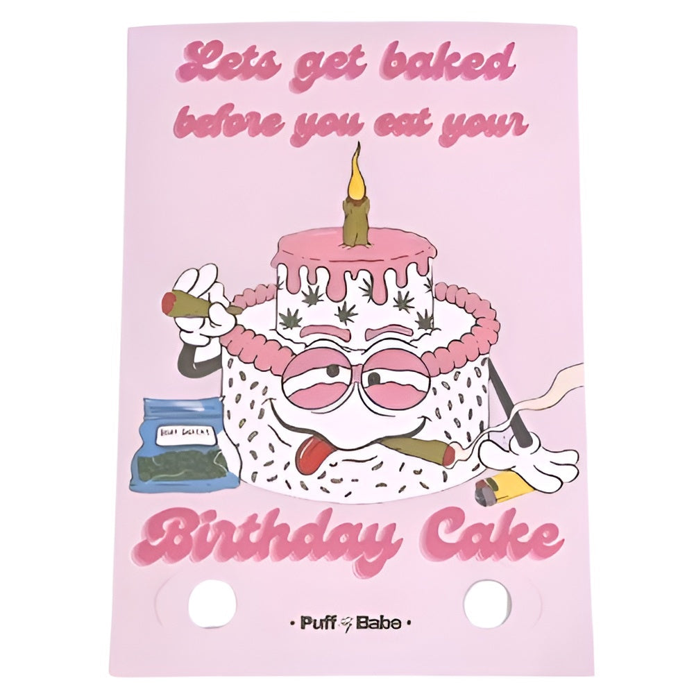 Puff Babe - Birthday Card with Built in Joint Holder Front