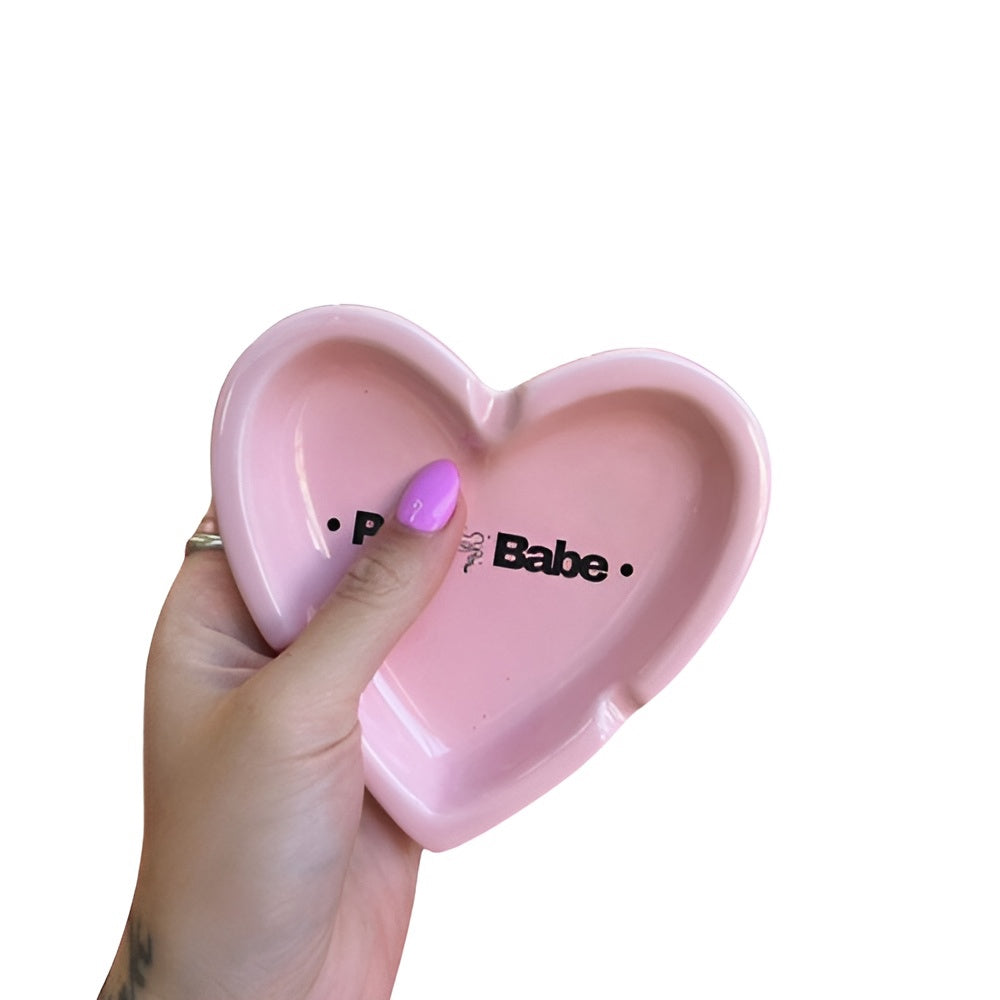 Puff Babe - Pink Heart Shaped Ashtray