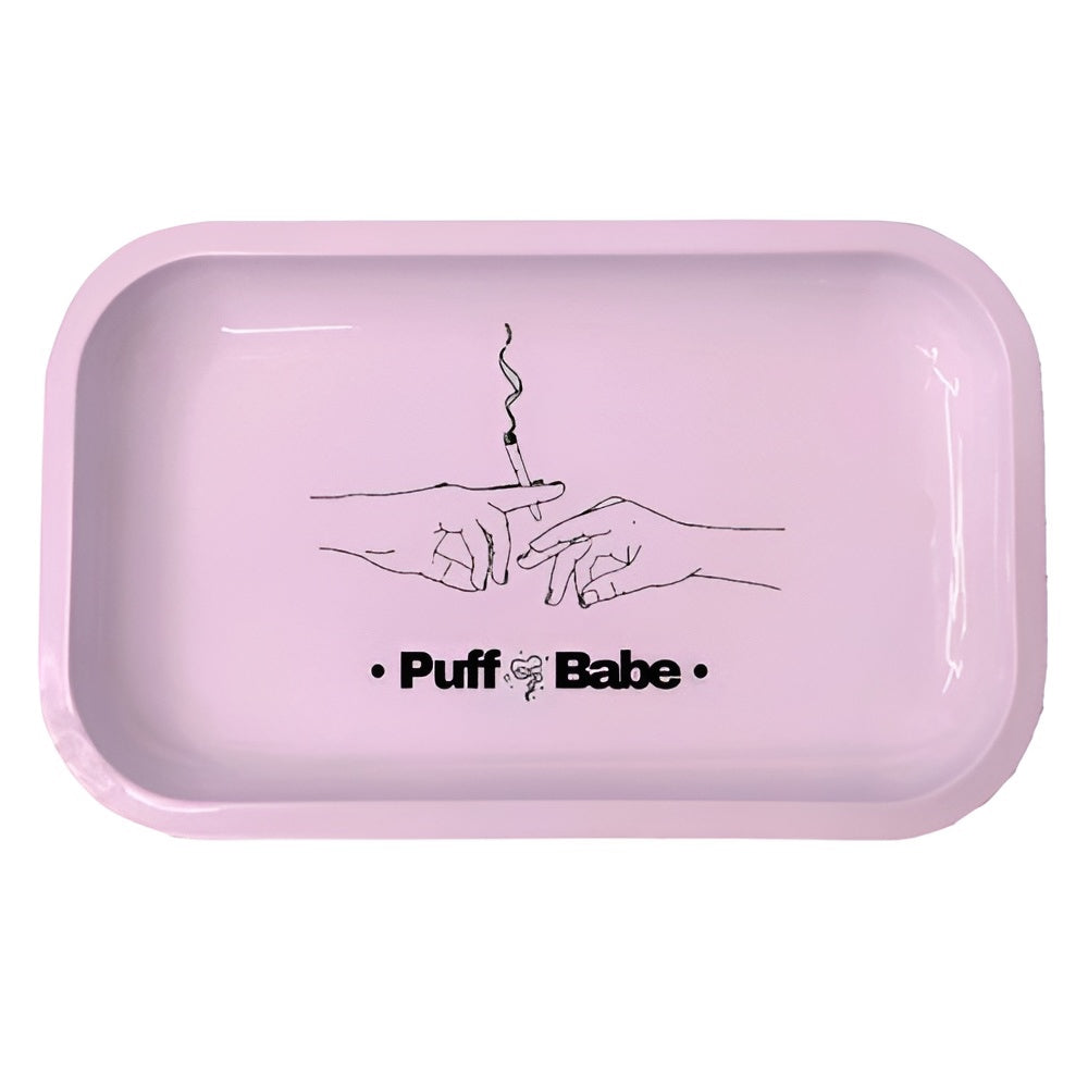 Puff Babe - Pink Rolling Tray