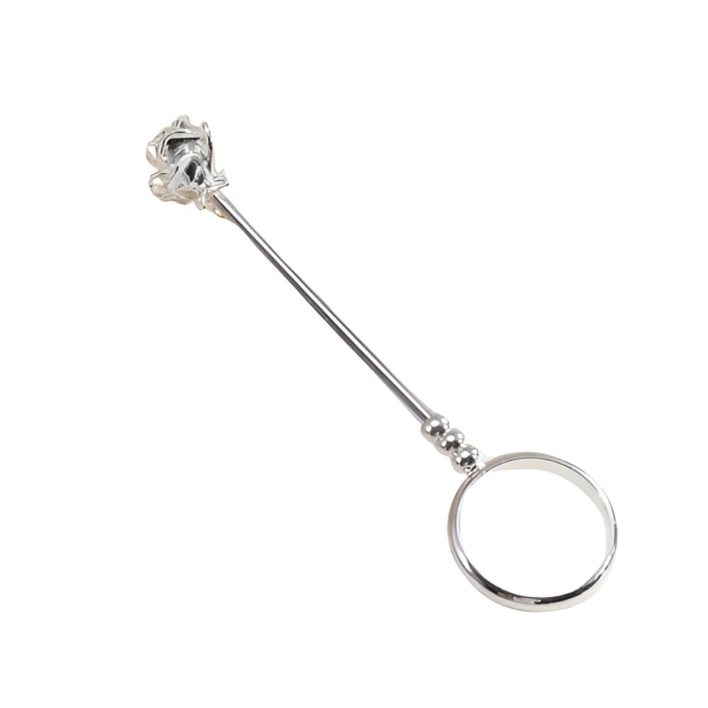 Puff Babe - Silver Rose Holder Ring