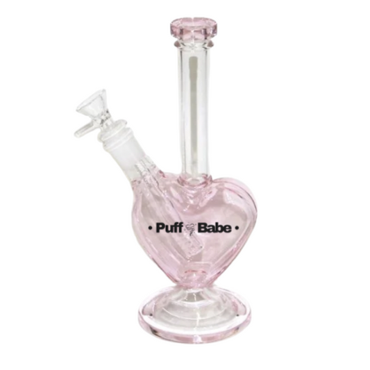 Pink Heart Glass Bong