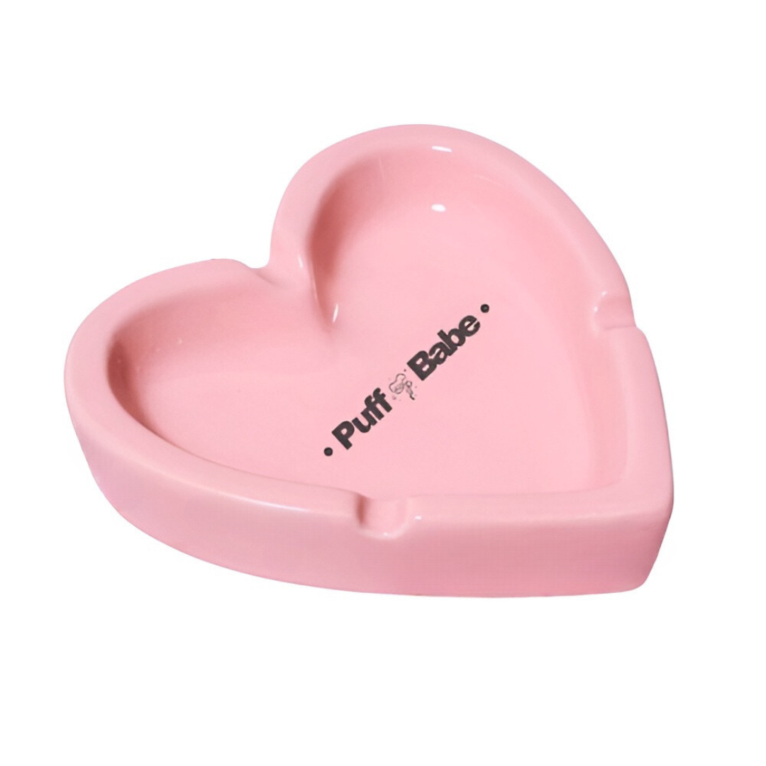 Pink Heart Shaped Ashtray